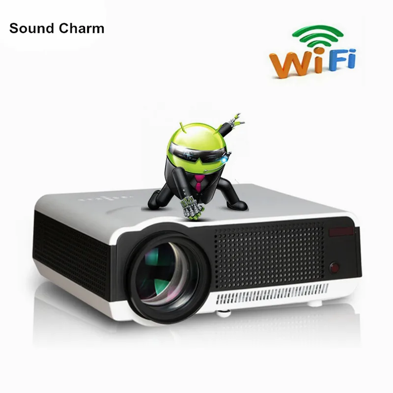 Подключение для iPhone/ipad Android4.42 1280*800 Full HD 5500 люминесцентный светодиодный проектор