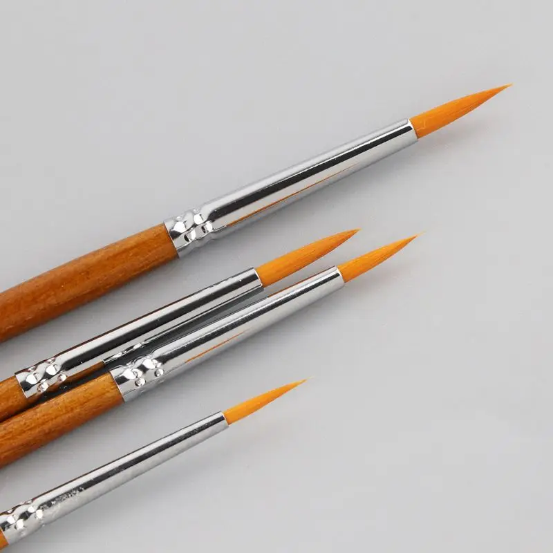 7pcs/set Professional Detail Paint Brush Fine Pointed Tip Miniature Brushes For Acrylic Watercolor Oil Drawing Kits