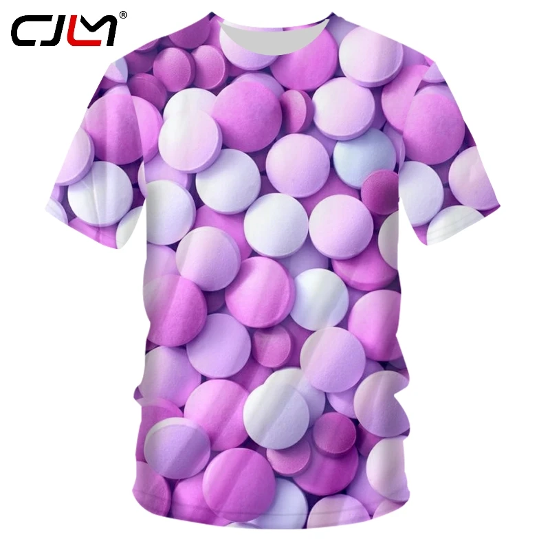 Футболка CJLM мужская с круглым вырезом модная смешная рубашка 3D лекарством и