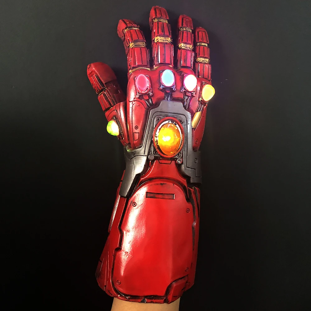 Железный человек Nano Gauntlet светодиодные перчатки танос Бесконечность рукавица Мстители конечная игра оружие Железный человек Броня Тони Старк косплей реквизит
