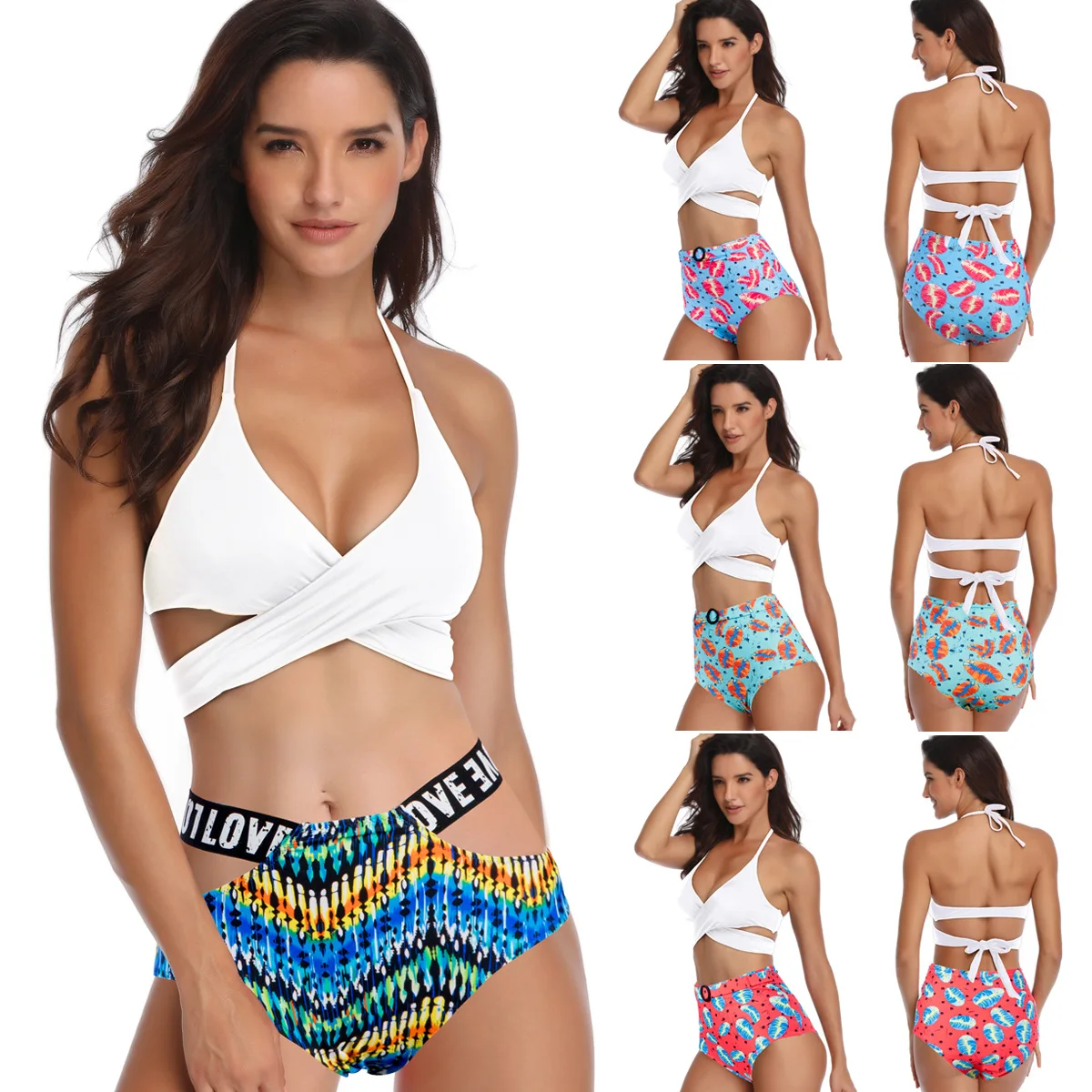 Сексуальный комплект бикини для женщин новинка 2019 женский купальный костюм с