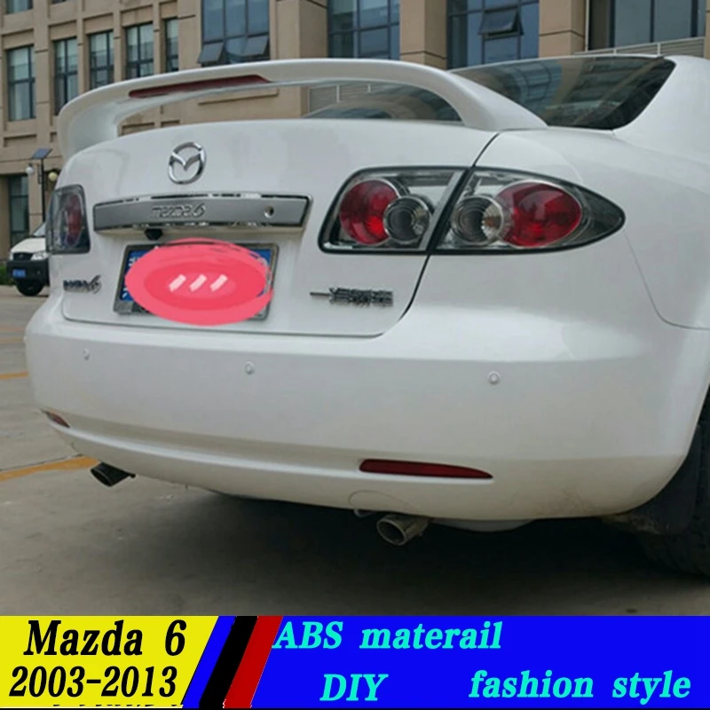 Используется для mazda 6 спойлер 2003-2013 со светом высокого качества ABS Материал