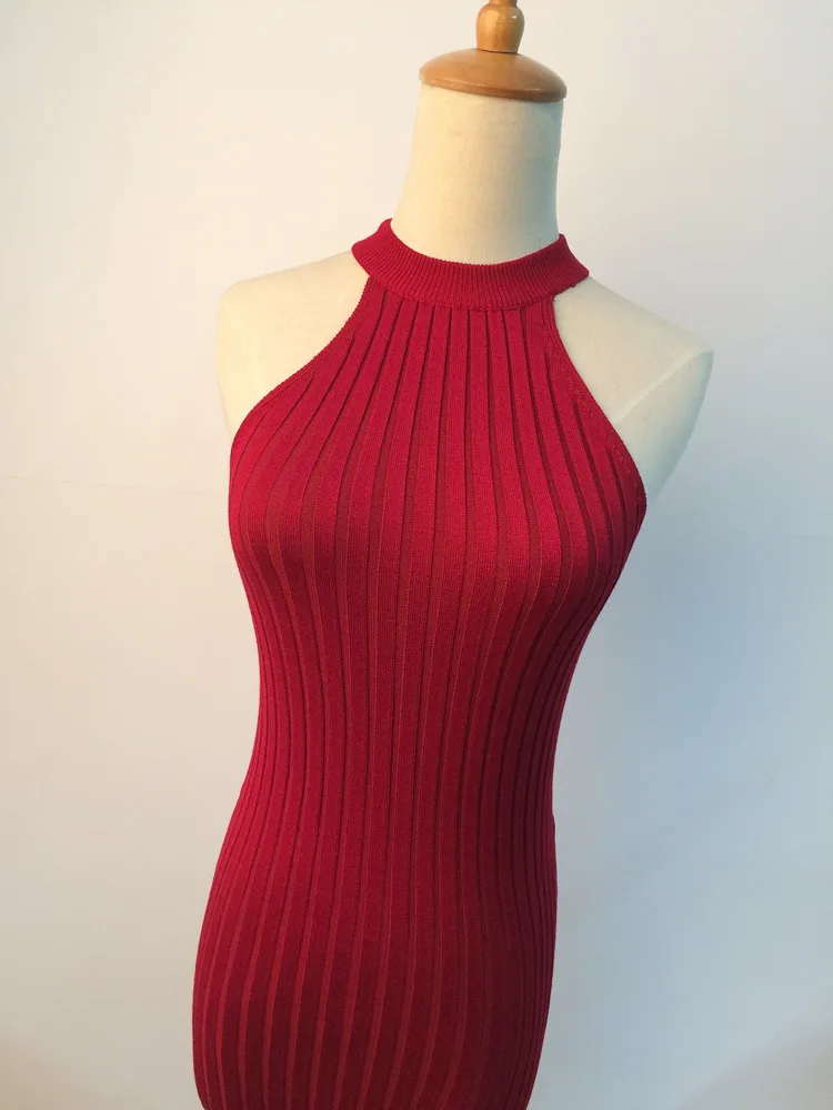 Женское трикотажное платье свитер без бретелек|autumn winter|sheath dresssweater dress |