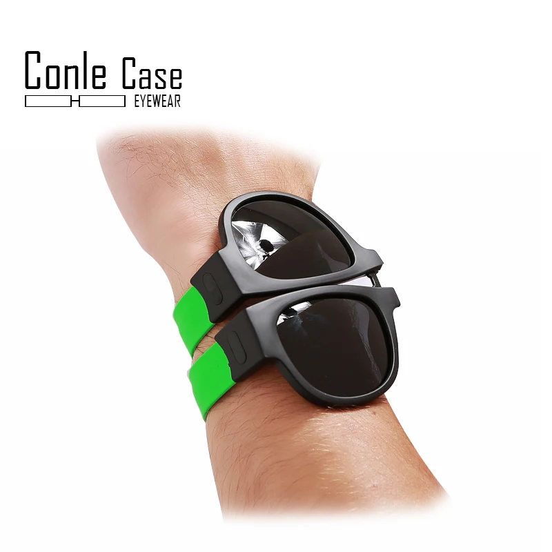 Conle Case 2019 новый необычный браслет дизайн поляризационные складной солнечные очки