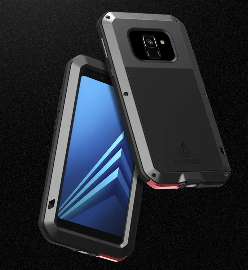 Металлический чехол для samsung A8 чехол противоударный полный корпус сверхмощный защитный чехол для samsung Galaxy A8 Plus чехол