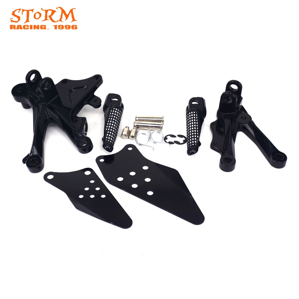Передние Подножки подножки подножка кронштейн педали для KAWASAKI ZX10R 2006 2007 2008 2009 06 07