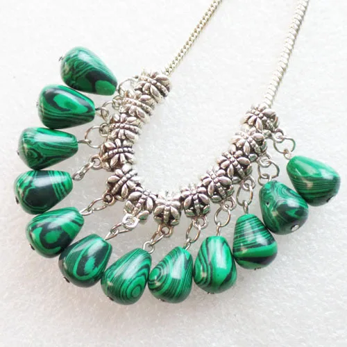 Мужская подвеска 24 шт. малаховая слеза европейский браслет ожерелье 15х10 мм