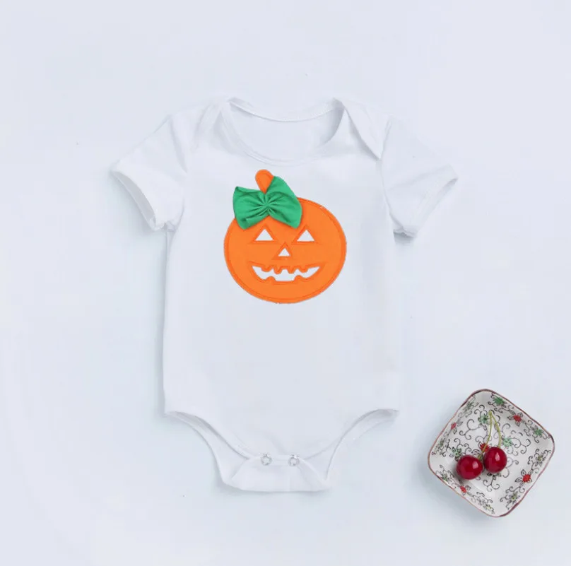 Toddler Baby Girl's Cotton Bodysuits &amp One-Pieces Fashion Halloween Party Pumpkin Newborn Jumpsuits Holiday Clothes | Детская