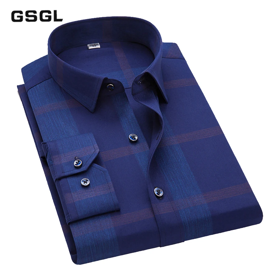 

Men Plaid Shirt 100% Cotton Spring Autumn New Arrived Casual Business Long Sleeve Shirt Soft Comfort Slim Fit Styles Brand Man C