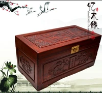 camphor wood box wedding dowry box suitcase wood carved antique calligraphy and painting auspicious insect storage box