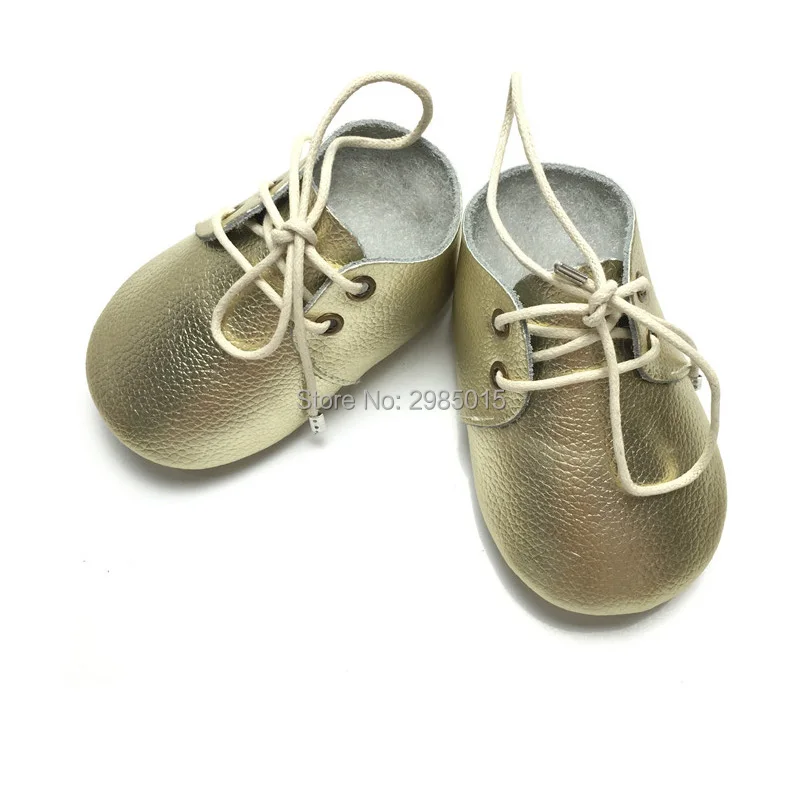 Туфли-оксфорды детские из натуральной кожи мягкая подошва на шнуровке Мокасины