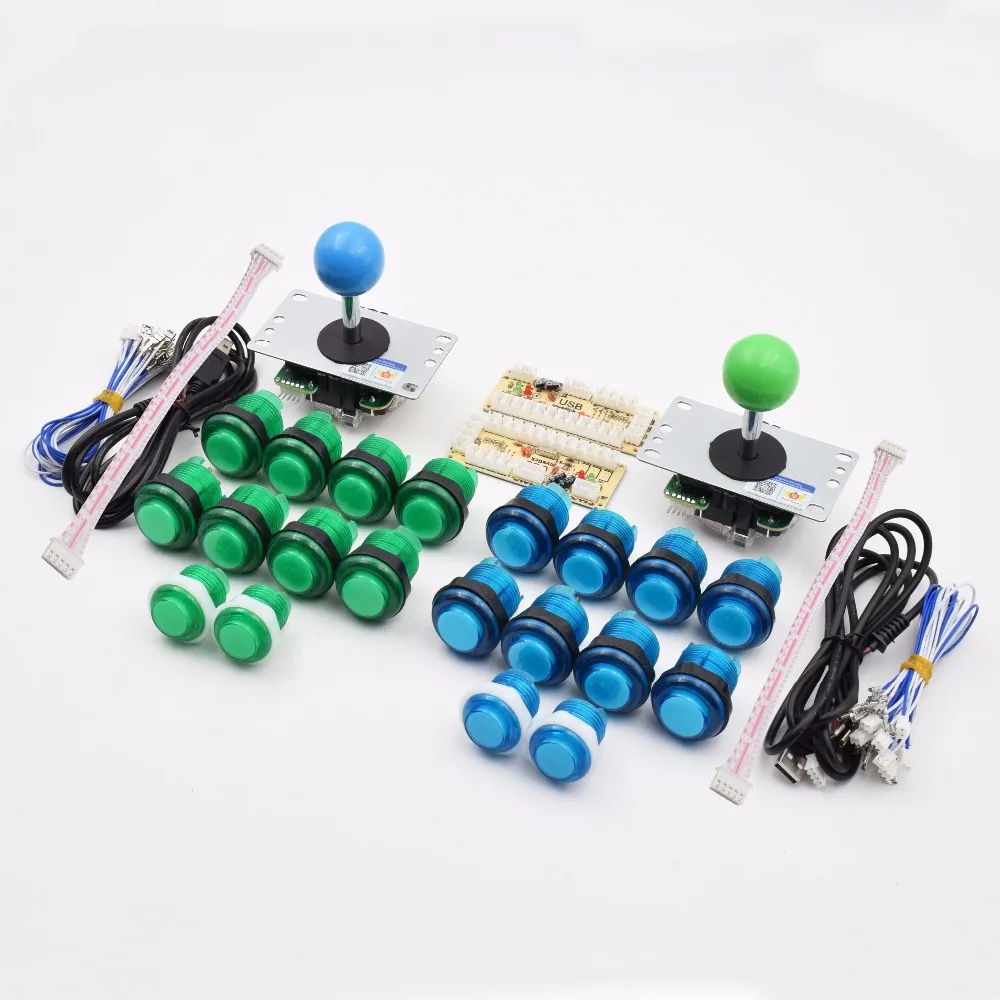 2 игрока аркадная игра DIY части комплект для ПК и Raspberry Pi 1/2/3 с ретро пирог 5Pin