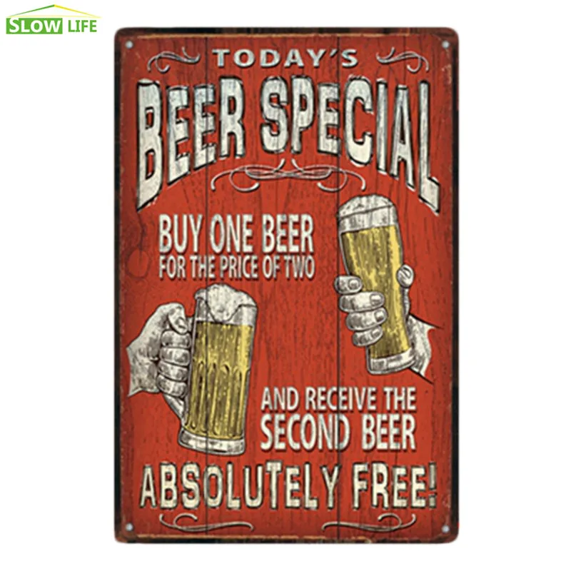 2019 Summer Beer Signs Wall Decor Metal Tin Sign Vintage Home Retro Plaque Cool Plate Poster | Дом и сад