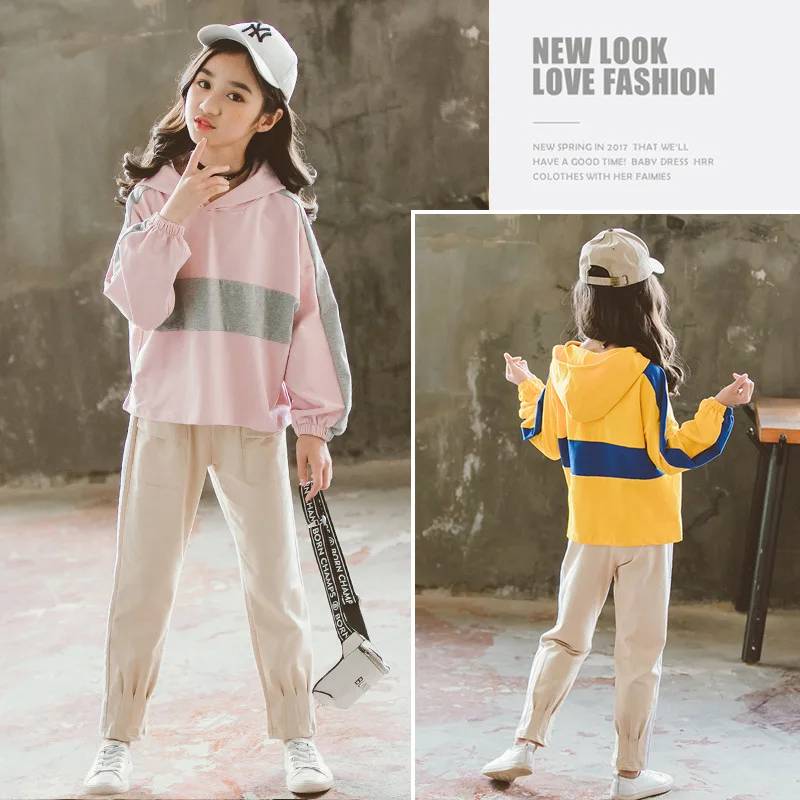 2019 новая осенне зимняя детская одежда толстовки с длинными рукавами + штаны