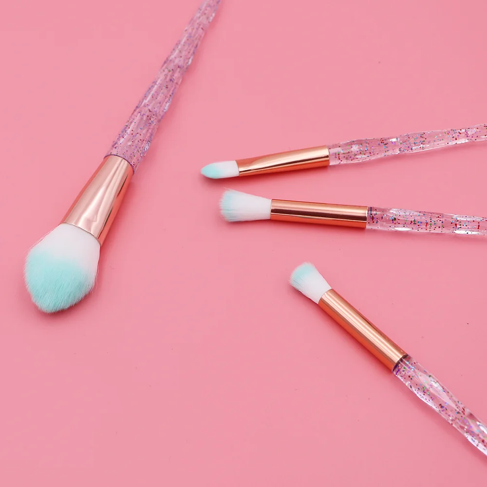 Набор кистей для макияжа в виде единорога 20 шт. набор с кристаллами теней век