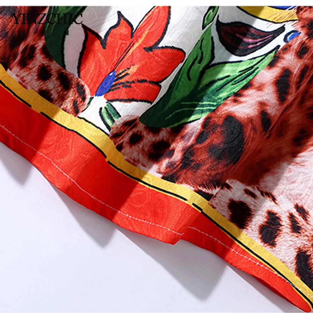 Шикарное женское летнее Мини Платье с принтом и круглым вырезом без рукавов