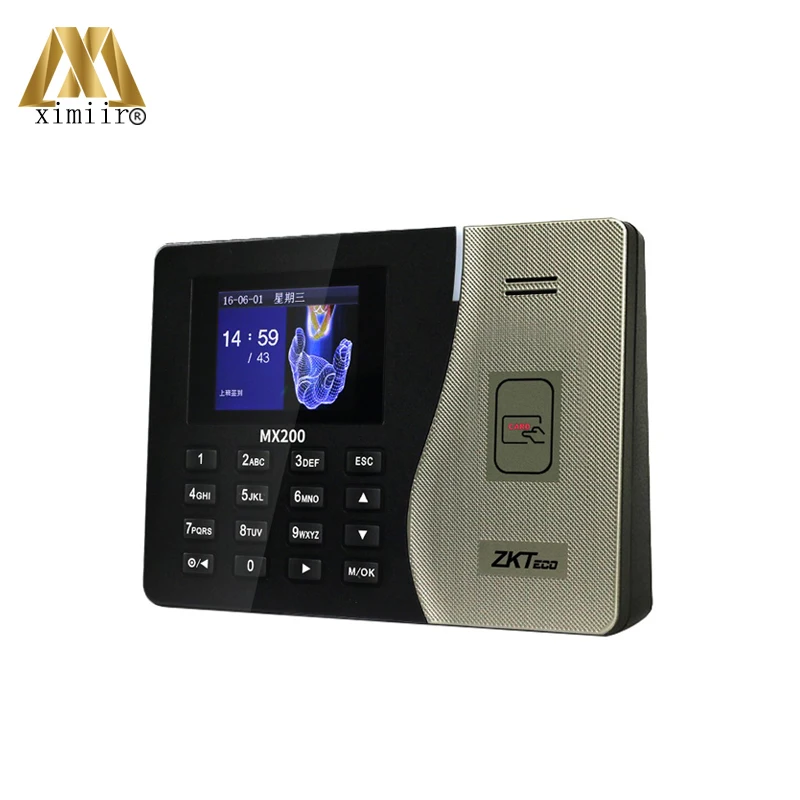 Cheap And Hot ZK MX200 Time Attendance Machine Free Shipping TCP/IP Recorder With 13.56MHz IC Card | Безопасность и защита