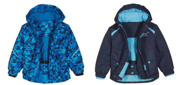 Autumn and winter new outdoor windproof waterproof warm boys and girls cotton padded hiking ski jacket ski suit cotton coat