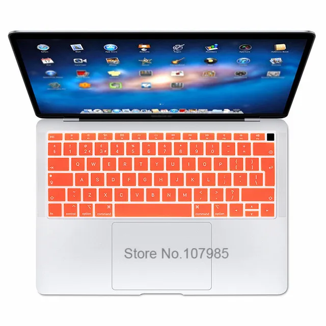 Защитная накладка на клавиатуру для нового MacBook Air 13 A1932 с Touch ID 2018 Силиконовая