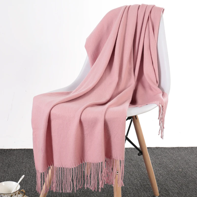 Мусульманский новый осенне зимний шерстяной шарф женский однотонный головной