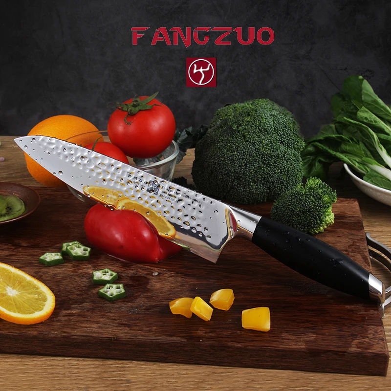 FANGZUO 3 слойный нож из нержавеющей стали 440C 8 дюймов Профессиональный японский