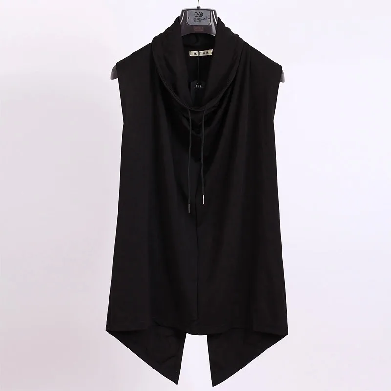 Авангард Корея для мужчин личности Тонкий пуловер жилет куртка без рукавов s