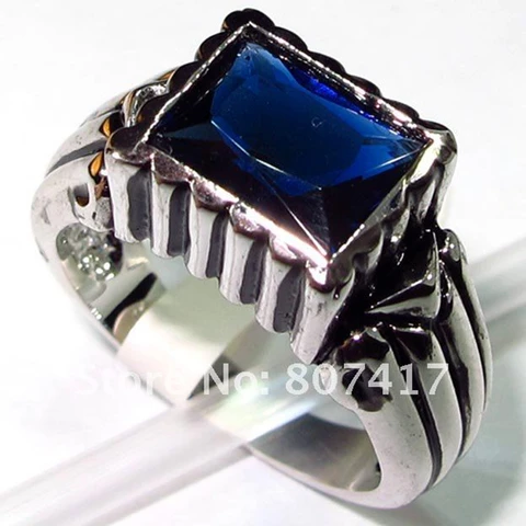 Обручальные кольца SHUNXUNZE для мужчин и женщин, подарок для офиса, темно-синий кубический цирконий, родиевое покрытие, R135, размер 6, 7, 8