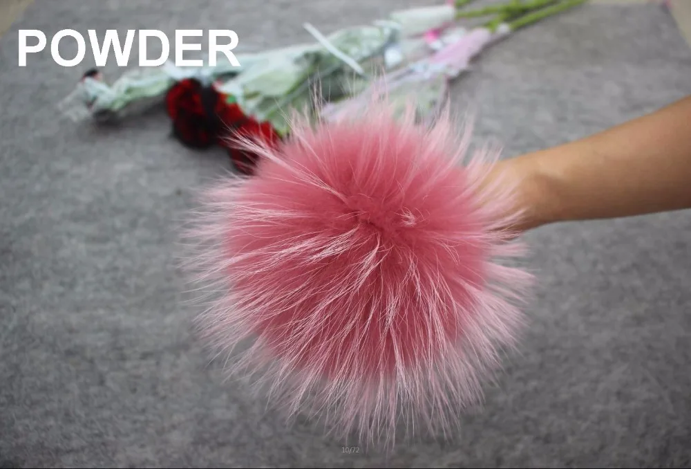 2020 Новый Цвет &quotсделай сам&quot из натурального енота меховым помпоном и пушистый