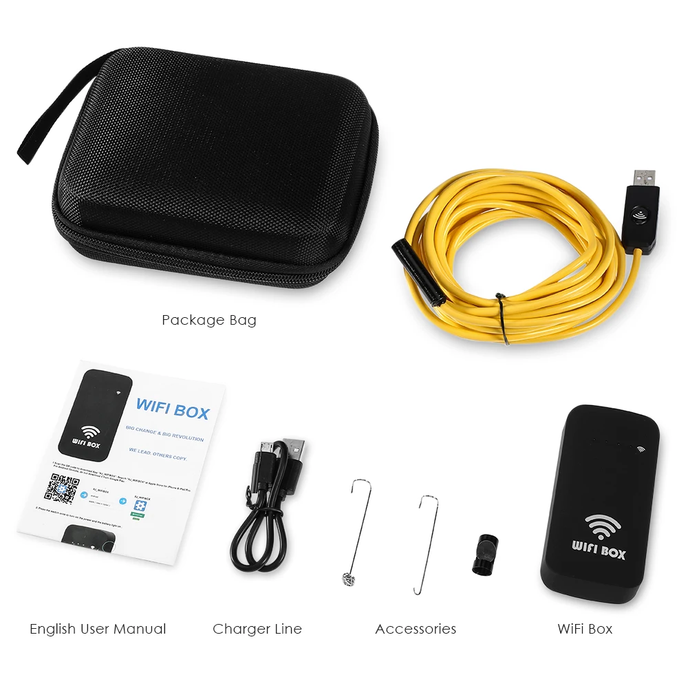 Беспроводной Wifi эндоскоп для провода трубы автомобиля 9 мм 720 HD камера Android iOS iphone с
