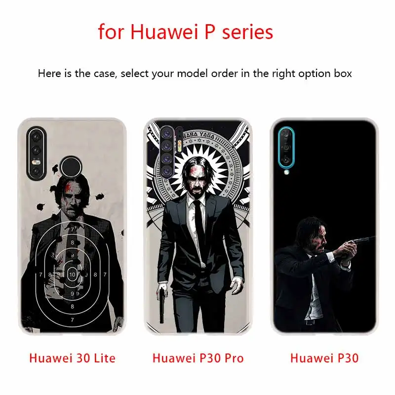 John Wick Silicone Coque Soft Case For Huawei P50 P40 P10 P20 P30 Lite Pro P Smart Z 2020 2019 Cover | Мобильные телефоны и