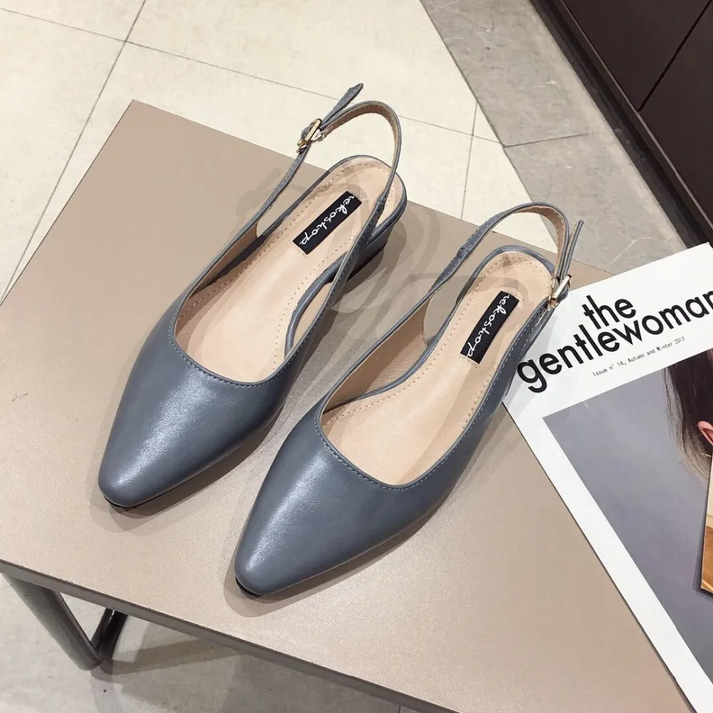 Женская обувь с закрытым носком Летние босоножки открытые Вьетнамки острый