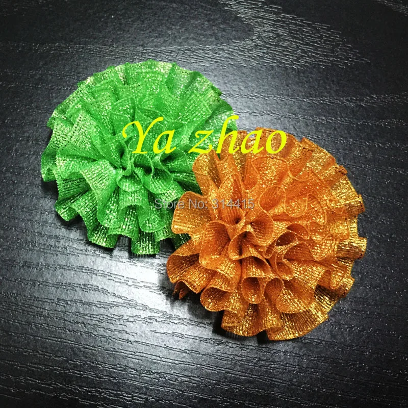 Блестящий цветок 2 3 дюйма в рулоне детский для волос 80 шт./Лот 16 видов цветов