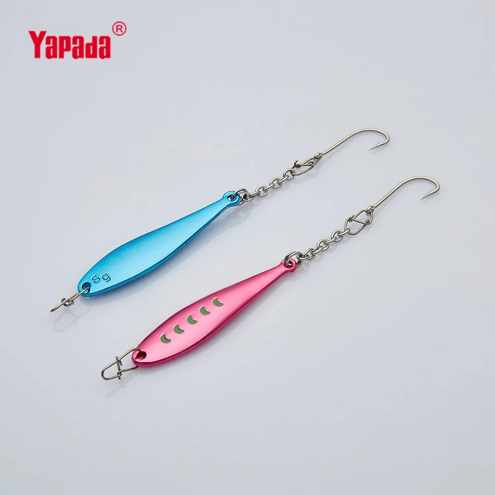 YAPADA Ice Fishing 520 Moon 6g 50X11X4mm одиночный крючок красочная металлическая ложка для