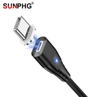 Магнитный кабель SUNPHG 3A Type-C, Сверхбыстрая зарядка, магнитное зарядное устройство usb Type-C для Huawei, Xiaomi, Typec