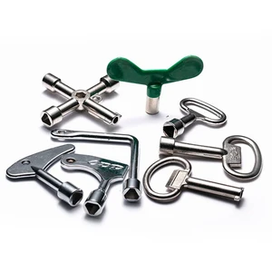 Треугольный ключ для поезда, 1 шт., для лифта, двери, многофункциональный электрический ключ для шкафа, универсальный крестообразный ключ для мусорного ведра