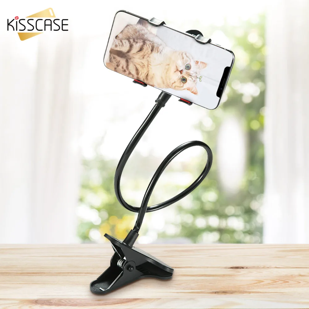 KISSCASE 360 Rotating Flexible Long Arm Lazy Bracket For iPhone Samsung Desktop Phone Holder Stand Support Xiaomi Huawei | Мобильные
