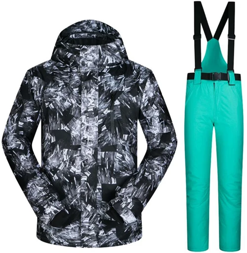 Mint Green Ледяная зимняя одежда для рыбалки, Мужская камуфляжная одежда, комплекты для охоты, водонепроницаемая куртка для кемпинга, большой размер, лыжная одежда - Цвет: Mint Green
