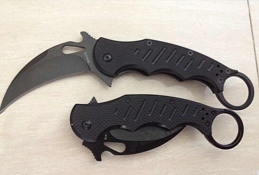 Karambit Складной нож 440C Лезвие G10 Ручка Открытый Кемпинг обучение когти охотничьи