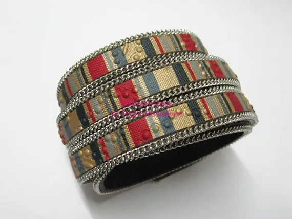 

10x2mm Gold mixed leather cord 10mm flat leather cord