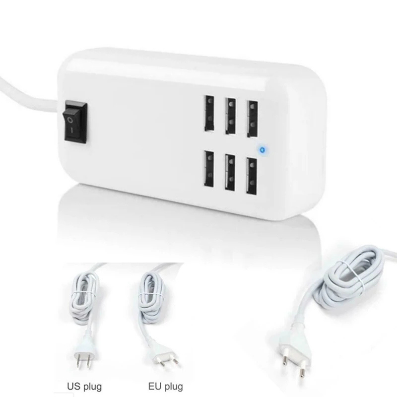 6 портов USB зарядное устройство 5 В/4 а Быстрая зарядка несколько настенных Смарт зарядное устройство адаптер ЕС/США штекер телефон USB зарядное устройство для huawei iPhone iPad