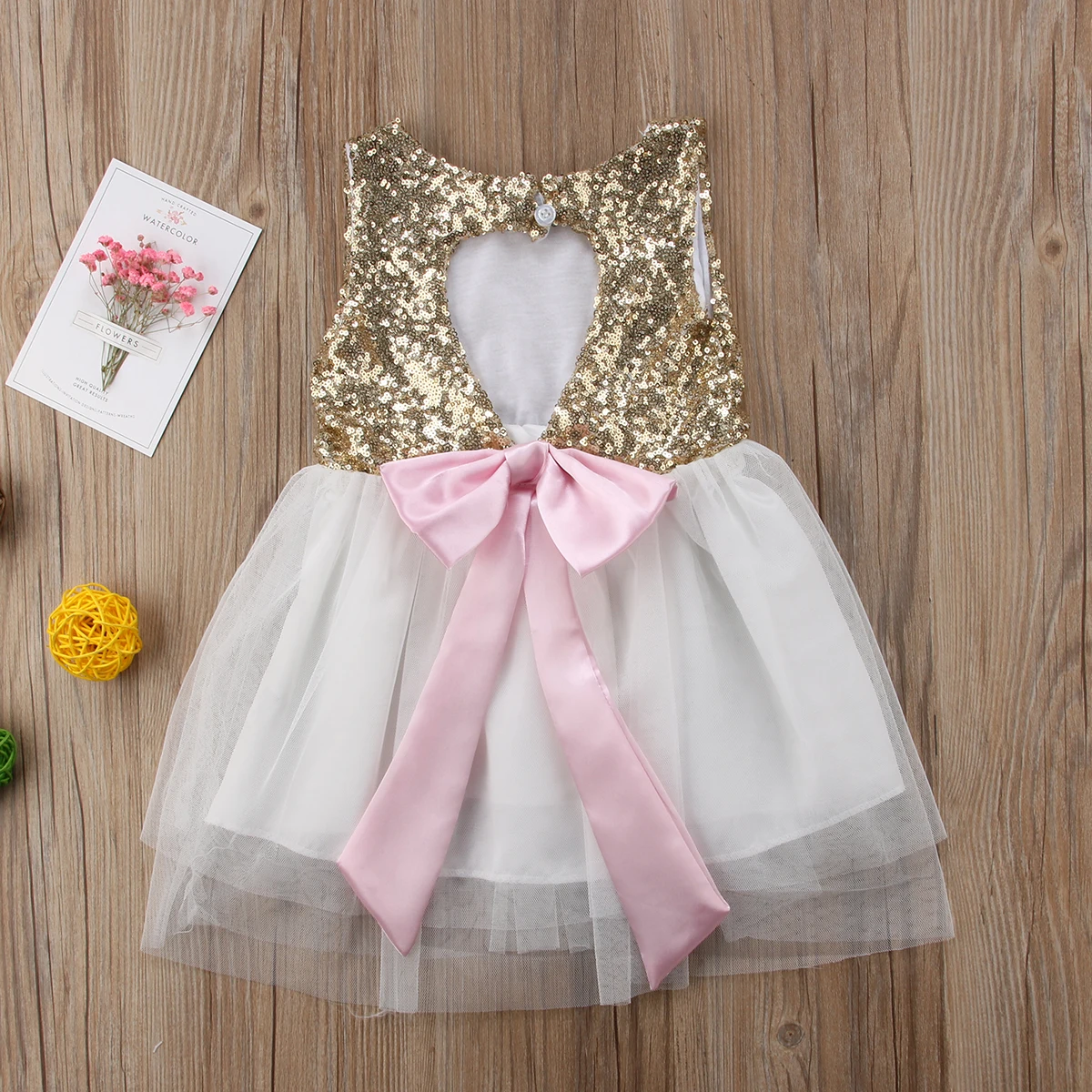 2018 new Flower Girl Dress Kids Baby Party Pageant Backless Sundress fashion sweet lovely summer wild cute CH | Детская одежда и