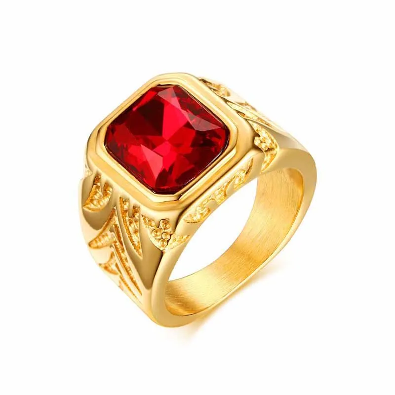 Популярное модное красивое мужское кольцо в стиле панк блестящее Стразы