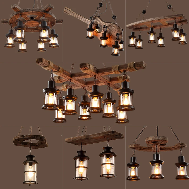 Американская кантри винтажная деревянная подвеска в виде лодки свет ностальгия