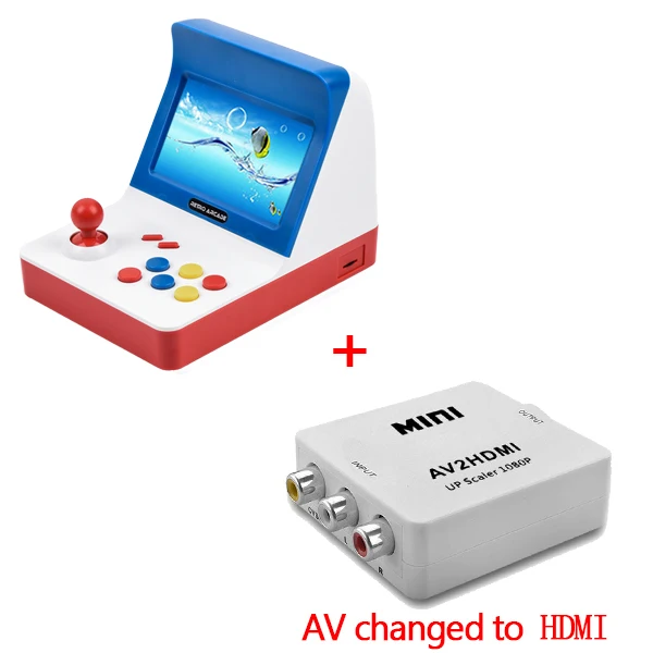 white-blue with HD Портативная ретро мини портативная игровая консоль 4,3 дюймов 64 бит 3000 видеоигры Классическая семейная игровая консоль подарок ретро аркадная - Цвет: white-blue with HD