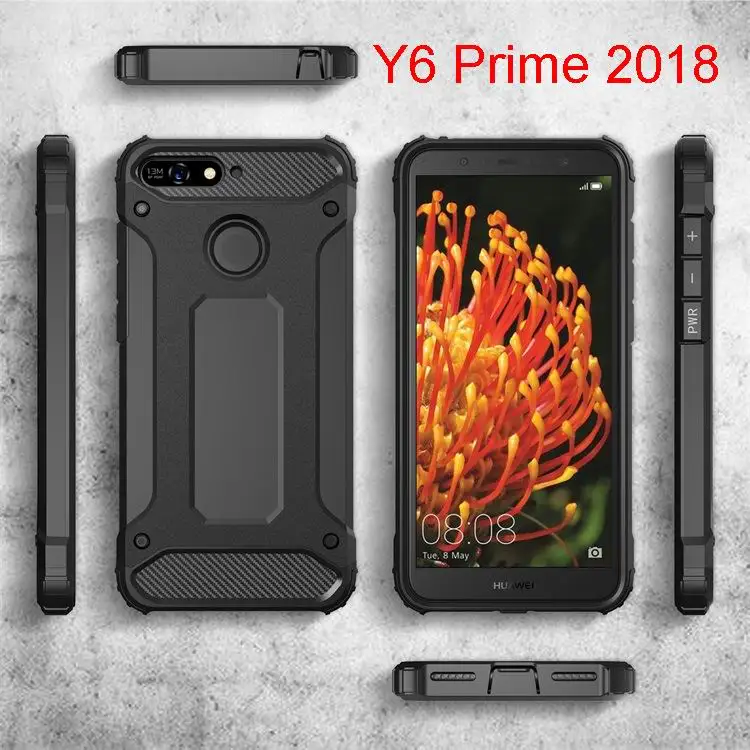 Чехол для huawei Y6 чехол huawei Y6 Prime сверхмощный бронированный бампер ударопрочный жесткий силиконовый чехол для телефона