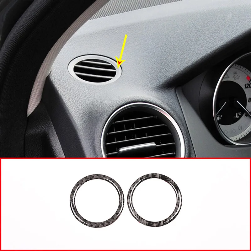 2 шт. Настоящее углеродное волокно для Mercedes Benz C Класс W204 2005-2012 приборная панель