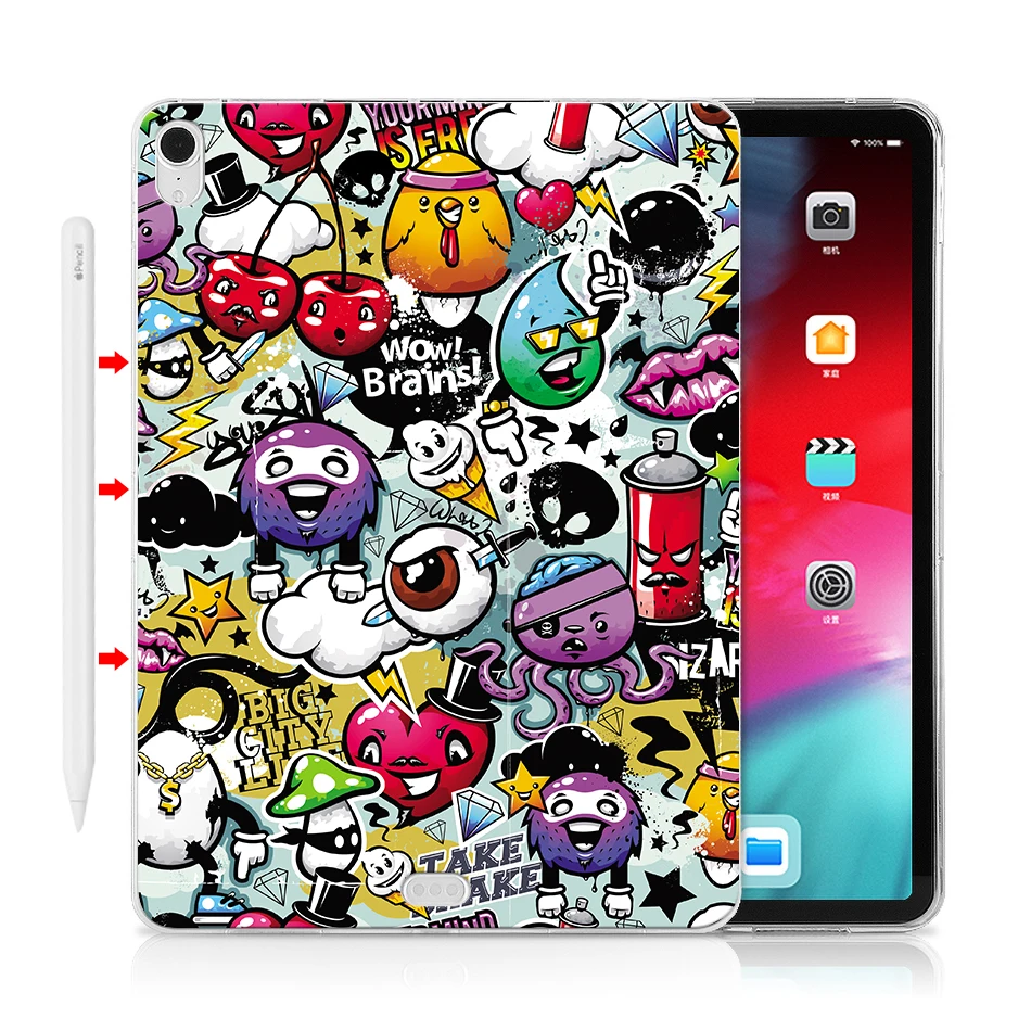 MTT Мягкий силиконовый чехол ТПУ для iPad Pro 12,9 дюйма тонкий прозрачный чехол-накладка планшет для надписей чехол A1895 A1983 A1876 A2014