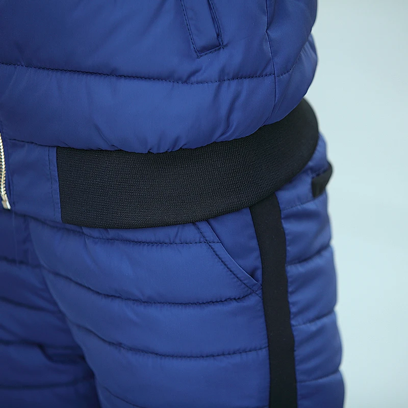 Меховой воротник теплая Модная дутая куртка с капюшоном костюмы 2017 Для женщин