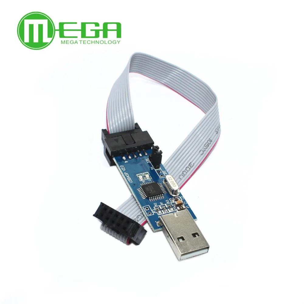 Программатор USB basp USBISP AVR, 1 партия = 5 наборов = 5 шт. + 5 шт. стандартных загрузки cableUSB ATMEGA8 ATMEGA128, поддержка Win7 64K