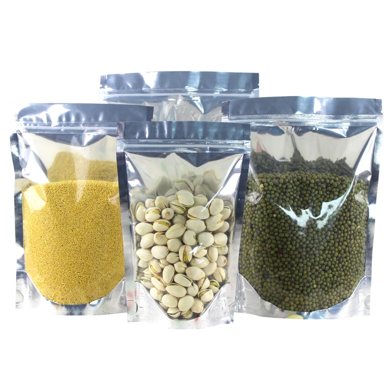 

24X35+5 CM stand Self sealing bag translucent Food bag
